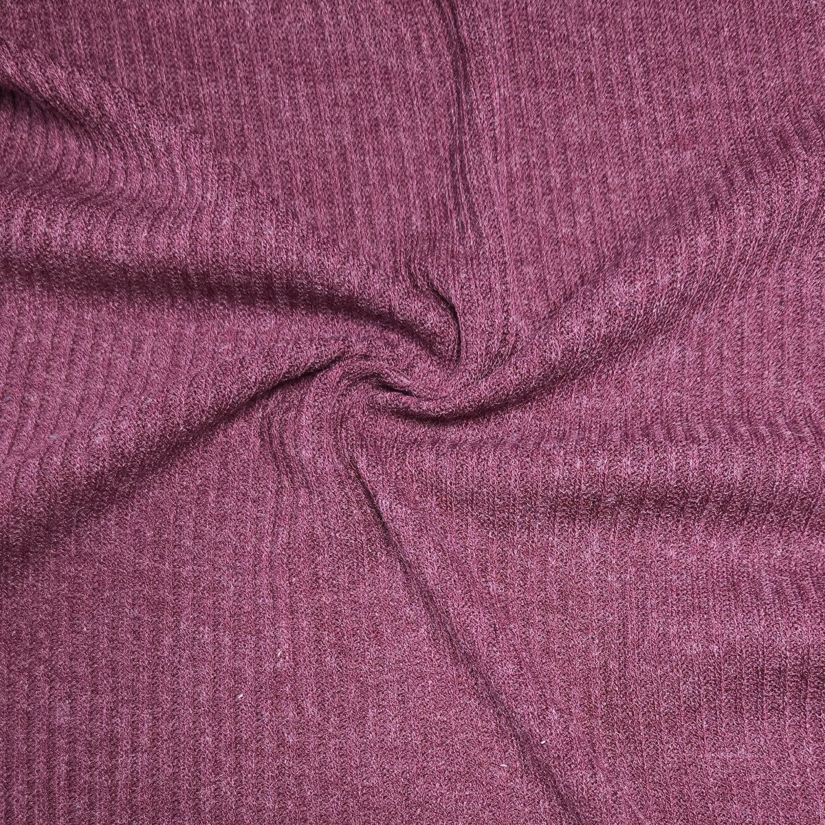 Ribbed Knit Fabric Plum