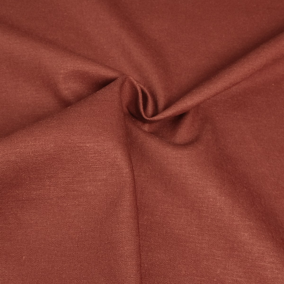 Stretch Rayon Linen Fabric | Rust
