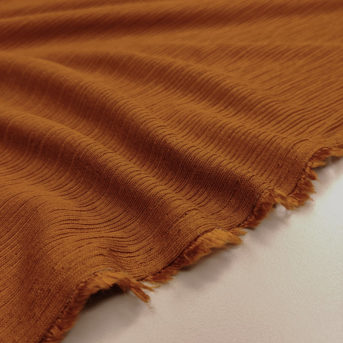Rayon Fabric Brown Fabric Ribbed Fabric (35 x 80 cm Remant Fabric)