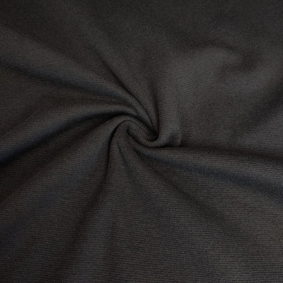 Tubular Ribbing Fabric - Black | 1X1 | Made in Montréal